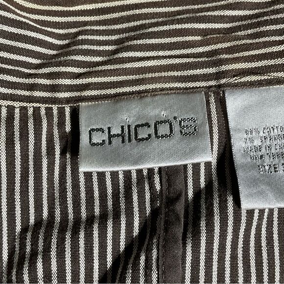 Chico's Pinstripe Stretchy Jacket - Picture 9 of 11